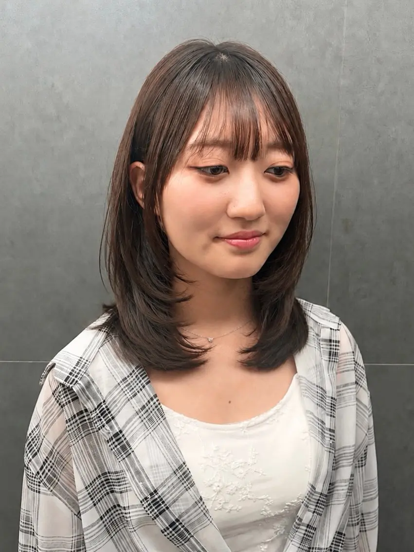 ミディアム カット ヘアカラー THE ECT 🌸濱吉優希🌸のヘアスタイル