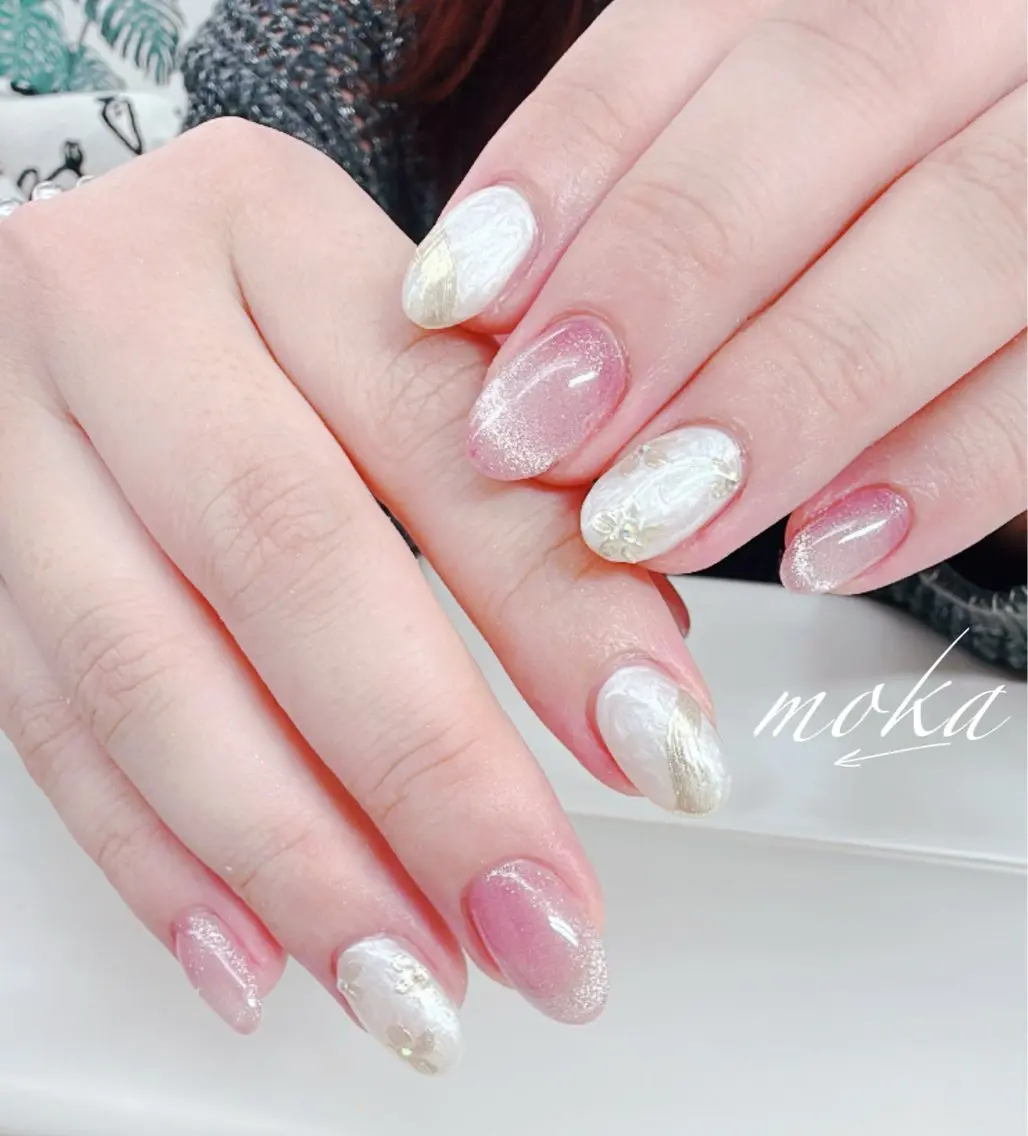 ネイル ハンドネイル ハンドケア 胡蝶蘭レディースサロ ンNailMOKAのネイルデザイン