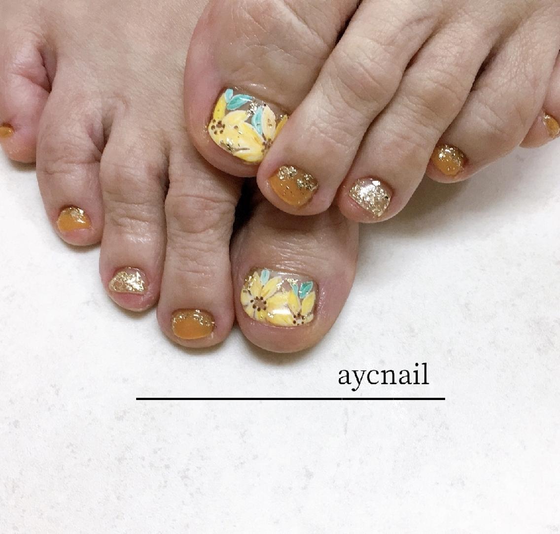 ネイル フットネイル フットネイル 推しネイル | 　aycnailのネイルデザイン