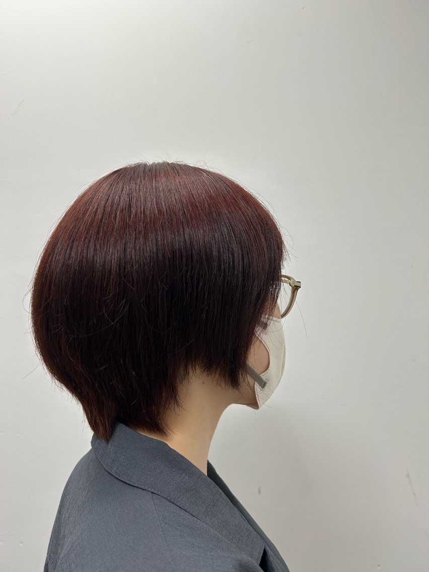 ショート カラー ヘアカラー トリートメント 酸性ストレート/ ボブ/暖色/リコのヘアスタイル
