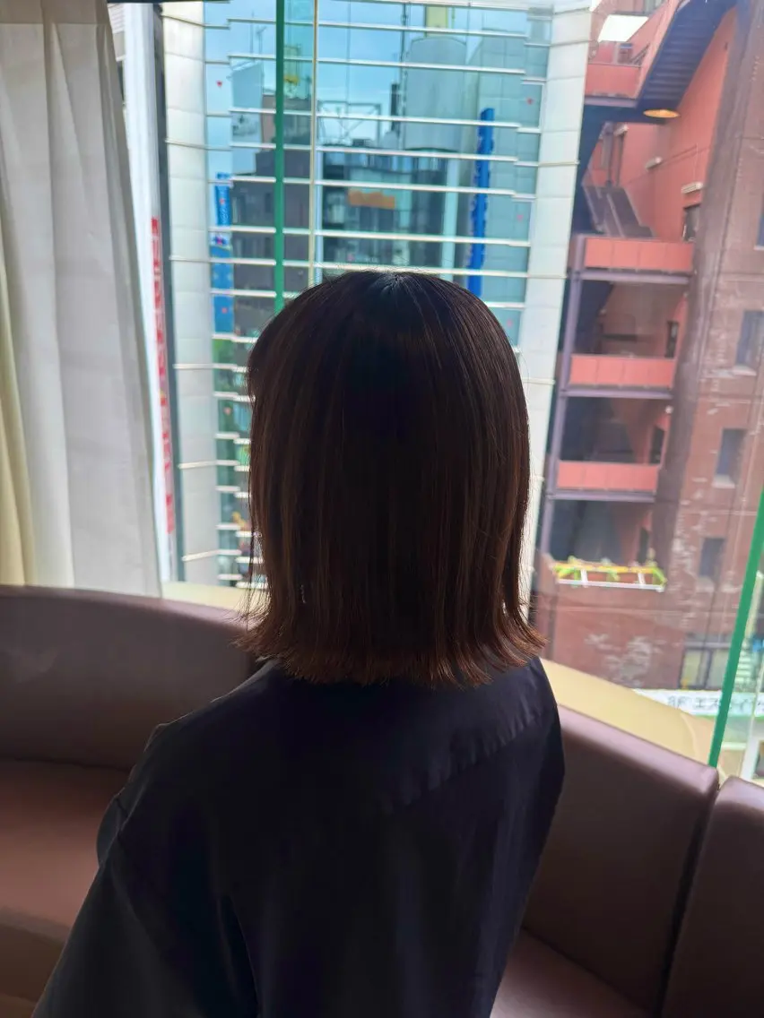 ミディアム カラー ヘアカラー 💛似合わせ×艶髪 空陽💙のヘアスタイル