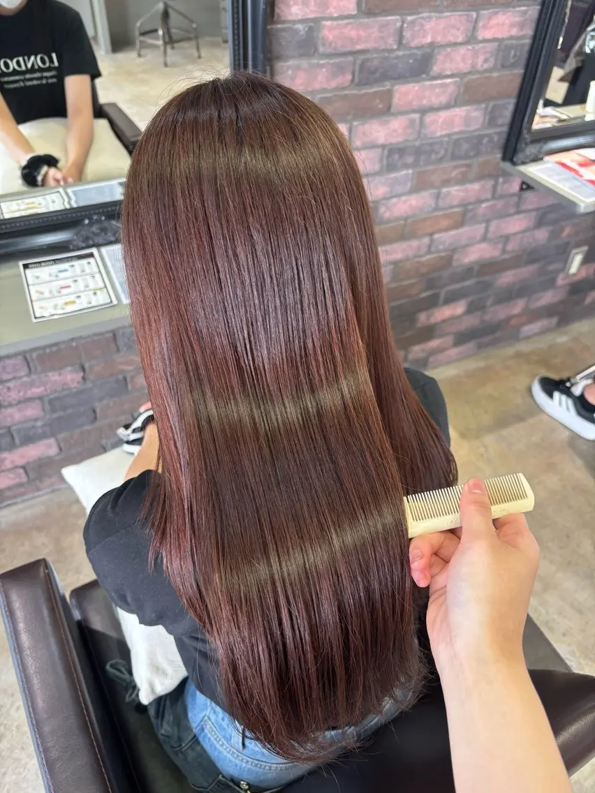 カラー 透明感カラー ここののヘアスタイル
