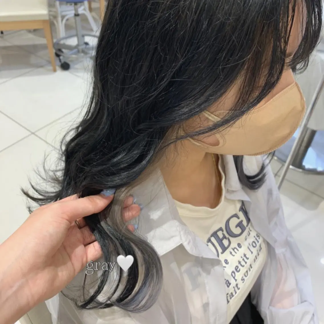 ロング ヘアカラー 副店長 星野 梨南葉のヘアスタイル