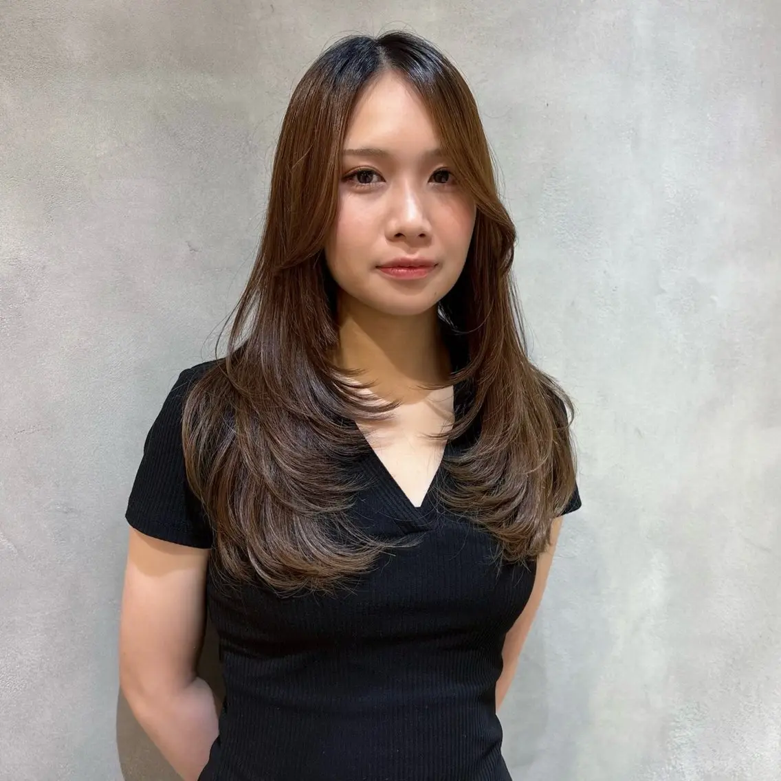 ロング レイヤーカット 韓国レイヤー/似合わ せ/nazuna🩵のヘアスタイル