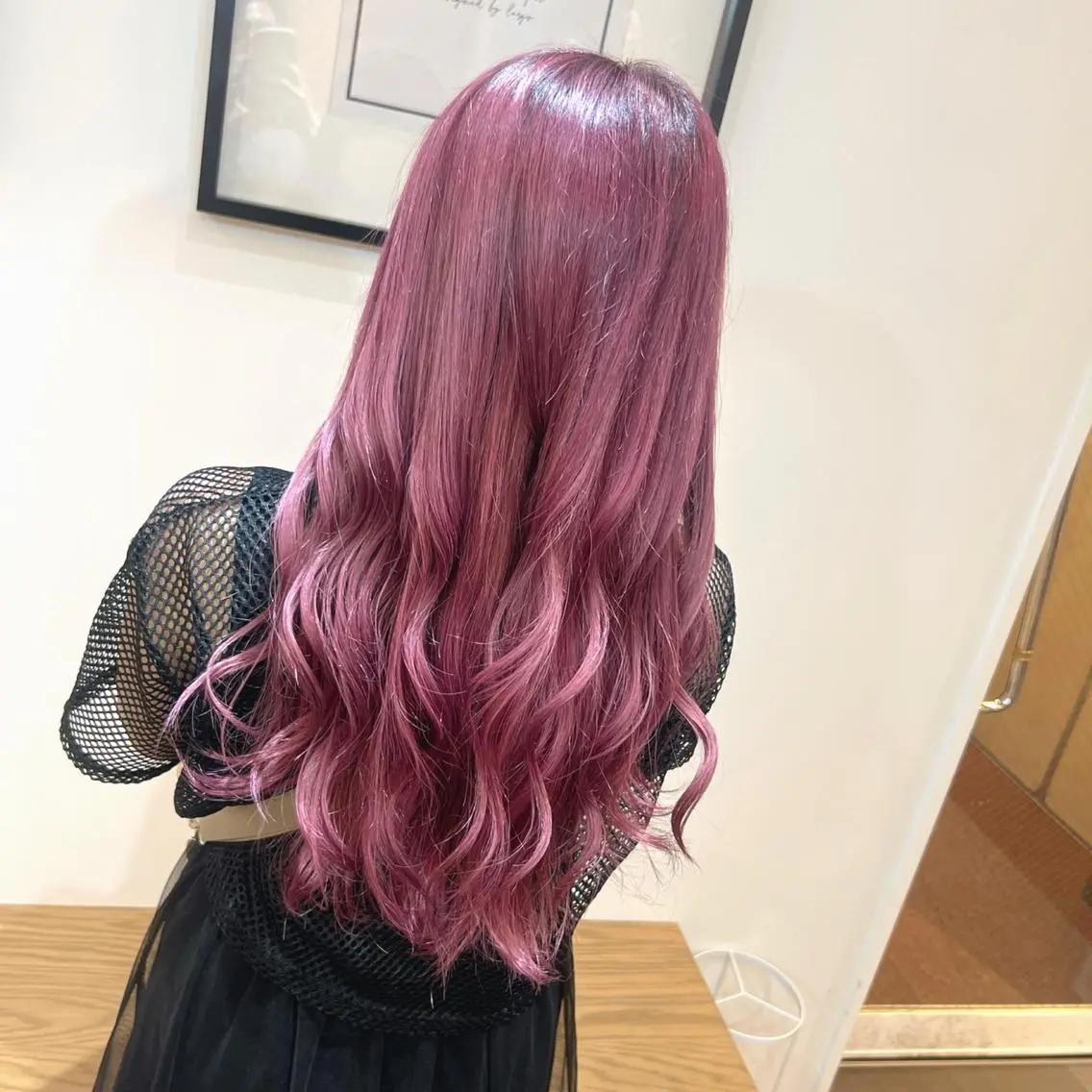 ロング カラー ブリーチ ケアブリーチ ラベンダーカラー ピンクカラー ピンクラベンダー カット ヘアカラー トリートメント ブリーチなしWカラー ✨縮毛矯正✨ワタベのヘアスタイル