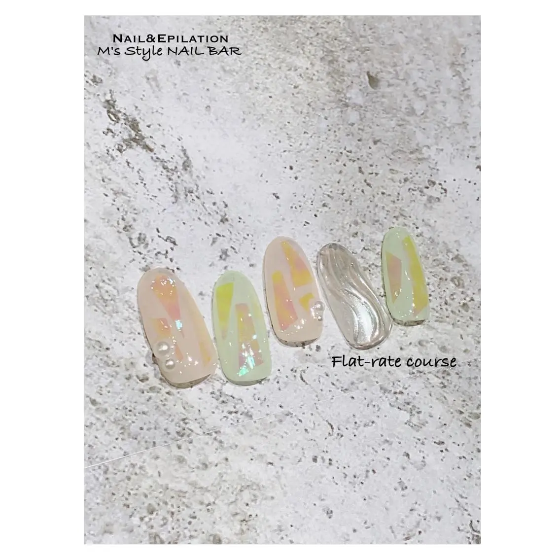 ネイル アートネイル 成人式 入学式 長さ出し フットネイル ハンドネイル M's Style NAIL BARのネイルデザイン