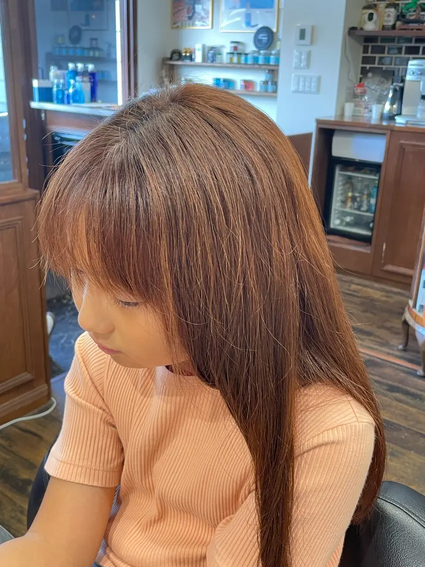 ロング カラー キッズ ヘアカラー EVOGUE💈森内 秀有💈メンズパーマのヘアスタイル