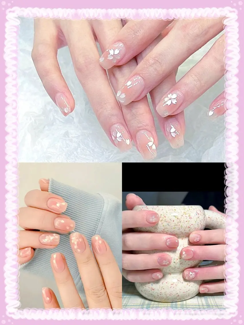 👑🔥今月🉐チーク桜🌸ネイル🩷¥5800（ソフトジェルオフ無料）の写真