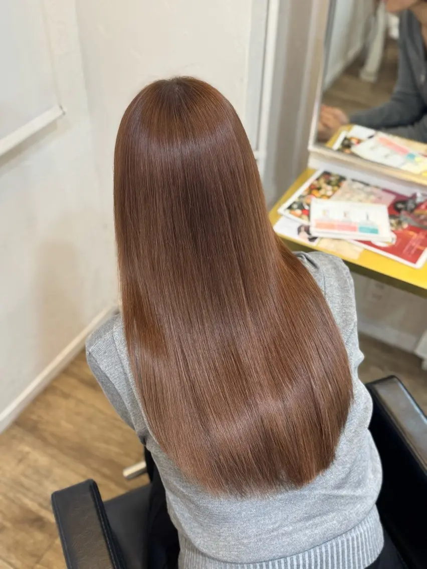 ロング 縮毛矯正 トリートメント 北新地/縮毛矯正 /あやなのヘアスタイル