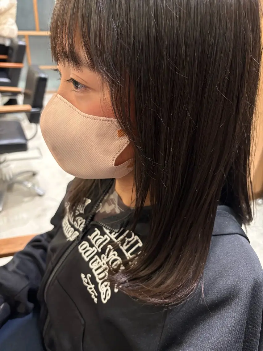 ミディアム カット 寺本 心のヘアスタイル