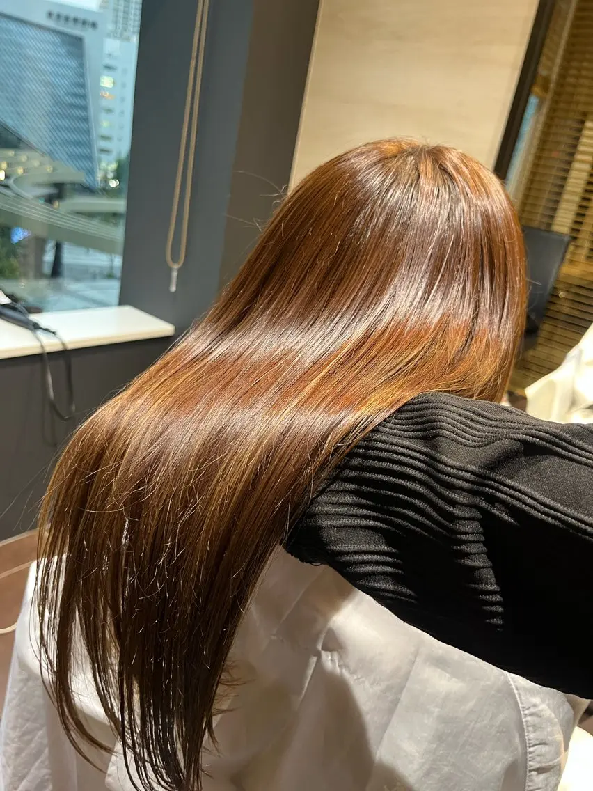カラー ブリーチ 盛れる顔周り✨韓国式 レイヤーkanatoのヘアスタイル