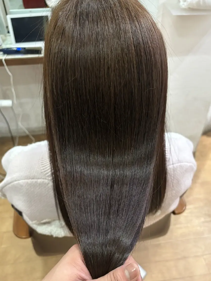 ロング カラー 縮毛矯正/ワンカラー モデル募集🫧田村のヘアスタイル