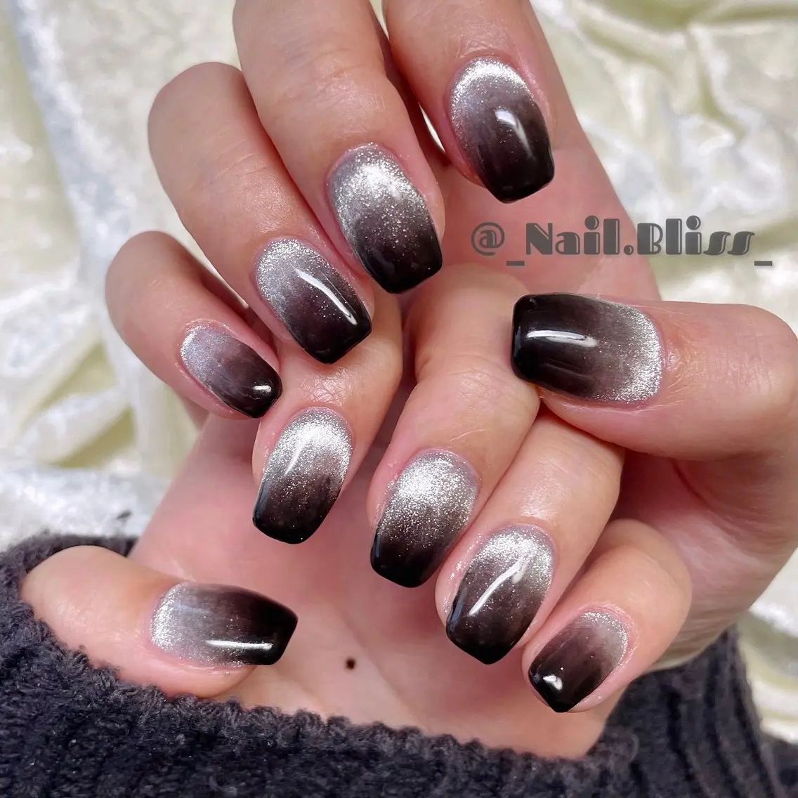 ネイル グラデーション マグネットネイル ハンドネイル NAIL BLISSのネイルデザイン