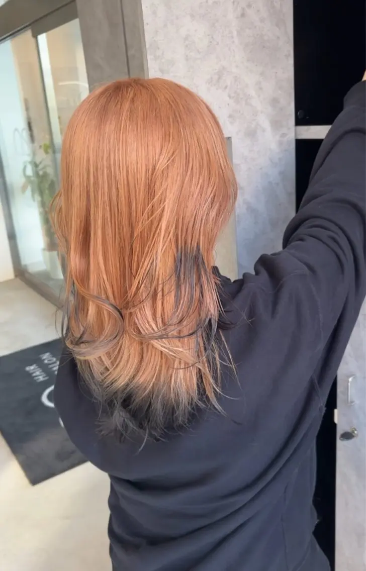 セミロング カラー ヘアアレンジ ヘアカラー トリートメント 金森 斗夢のヘアスタイル
