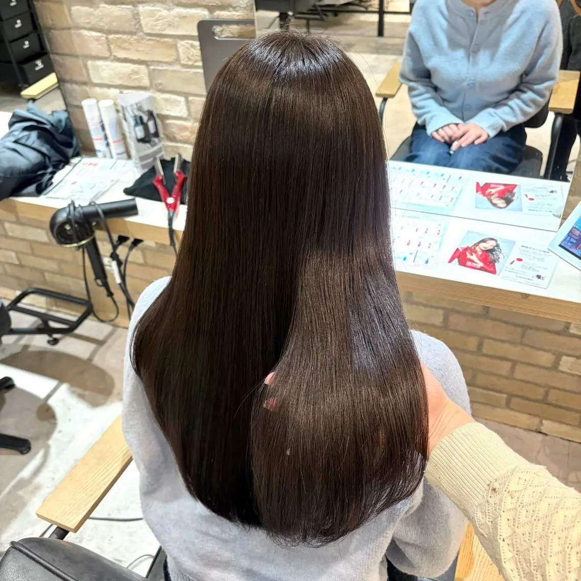 ロング カラー ブラウンカラー ナチュラルブラウン ロング ヘアカラー しょう / 透明感カラー🍃のヘアスタイル