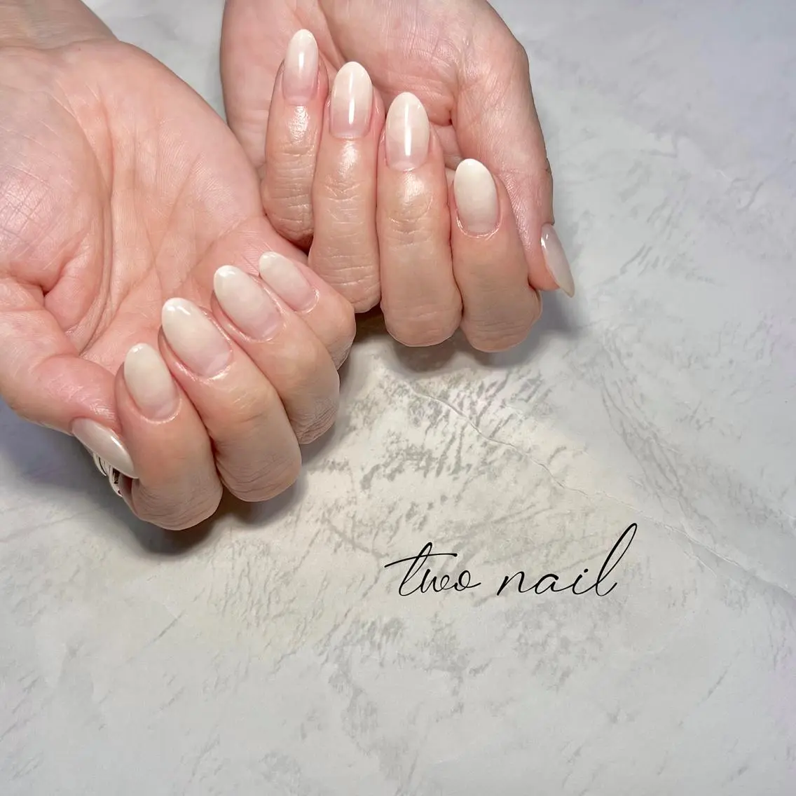 ネイル アートネイル フットネイル ハート ニュアンスネイル ホワイト ハンドネイル two nailのネイルデザイン