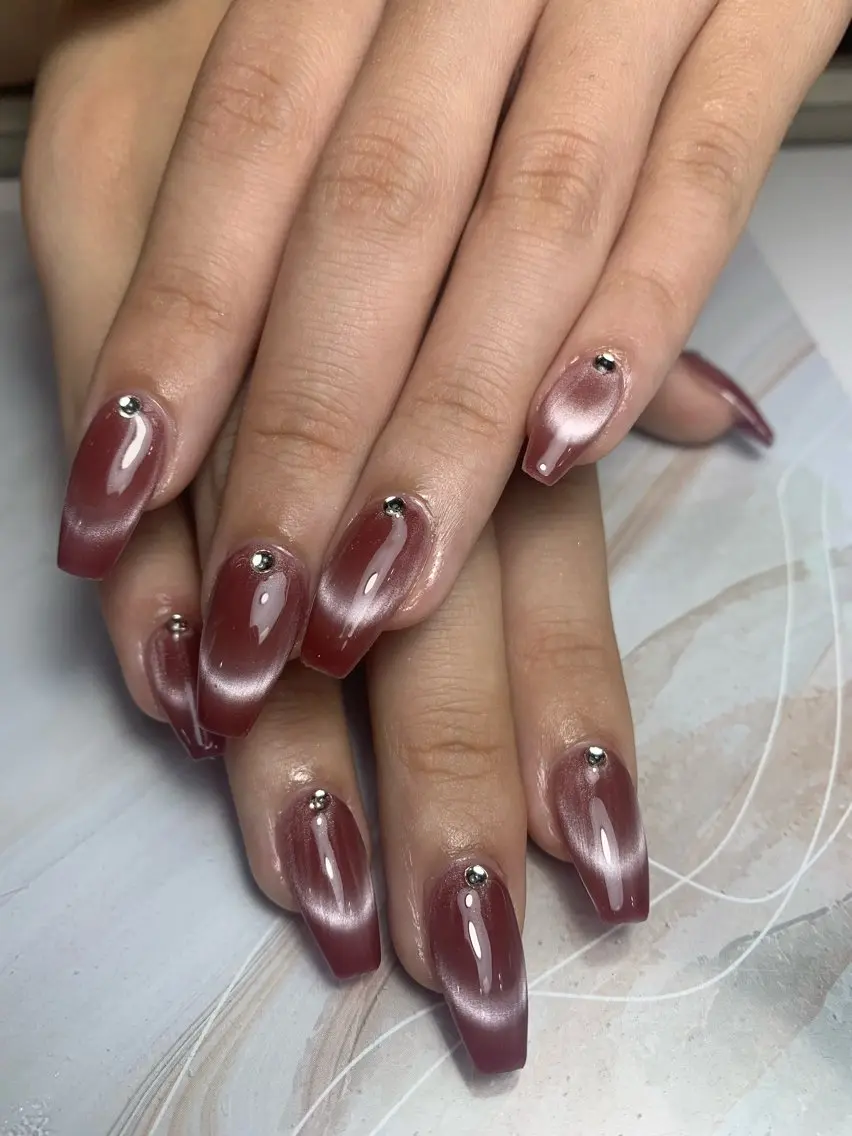 ネイル フレンチネイル ジェルネイル 韓国ネイル マグネットネイル マグネットフレンチ akina nailsのネイルデザイン