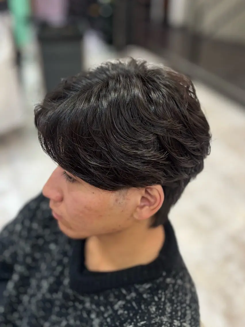 パーマ メンズ カルマパーマ メンズパーマ 髪質改善縮毛５０％ OFF/吉田 響歌♡のヘアスタイル