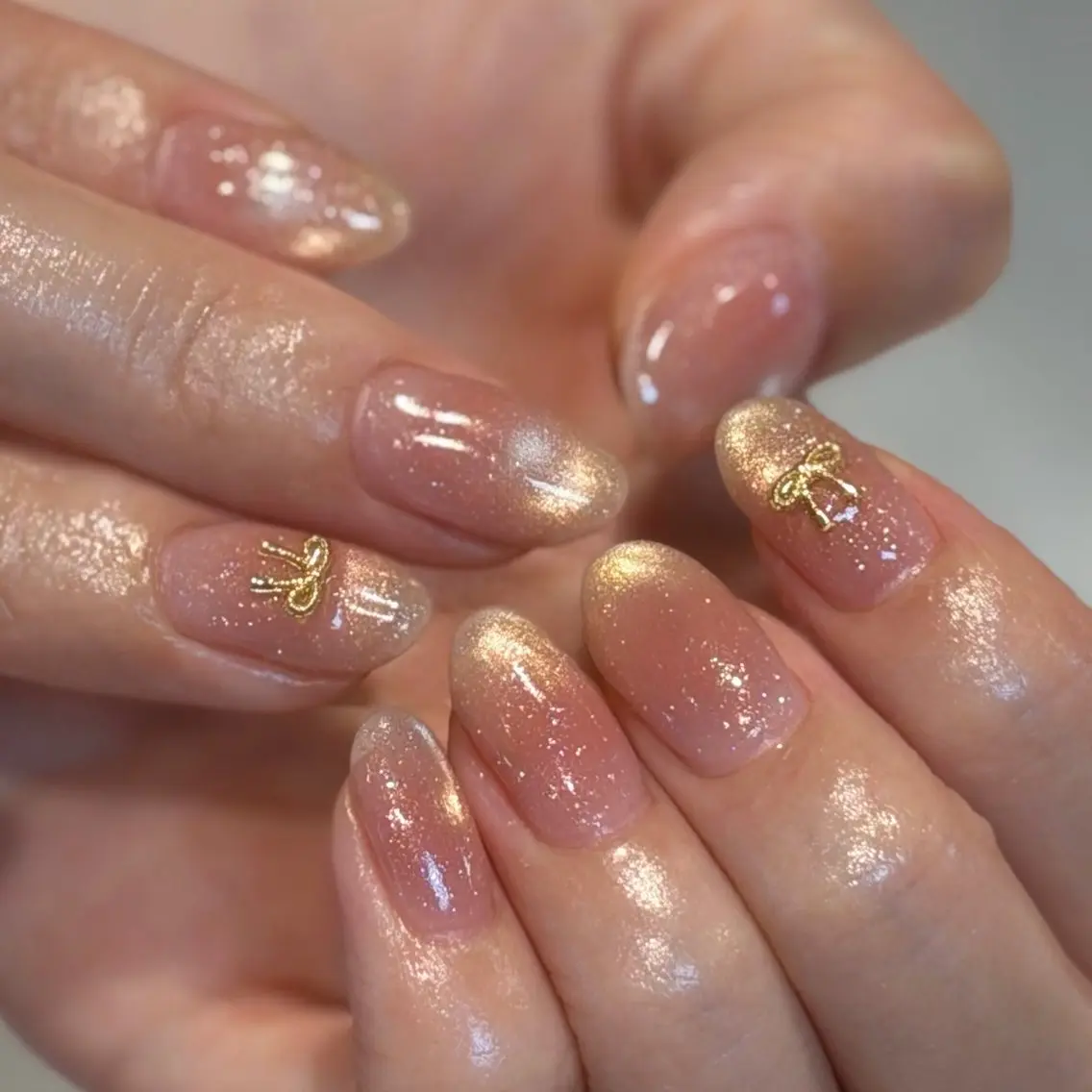 ネイル キラキラネイル yume 🎀大人ガーリー🎀のネイルデザイン