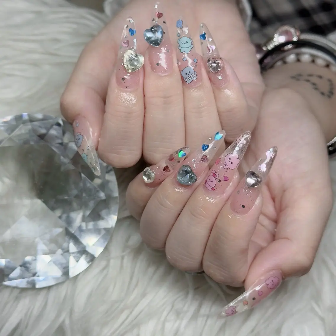 ネイル フットネイル フレンチネイル グラデーション 韓国ネイル ロングネイル ハンドネイル Hani Nail Salonのネイルデザイン