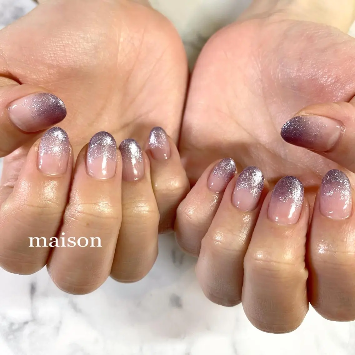 ネイル キラキラネイル ラメ(グリッター) ラメグラデーション ハンドネイル ISHIHARA KANAのネイルデザイン