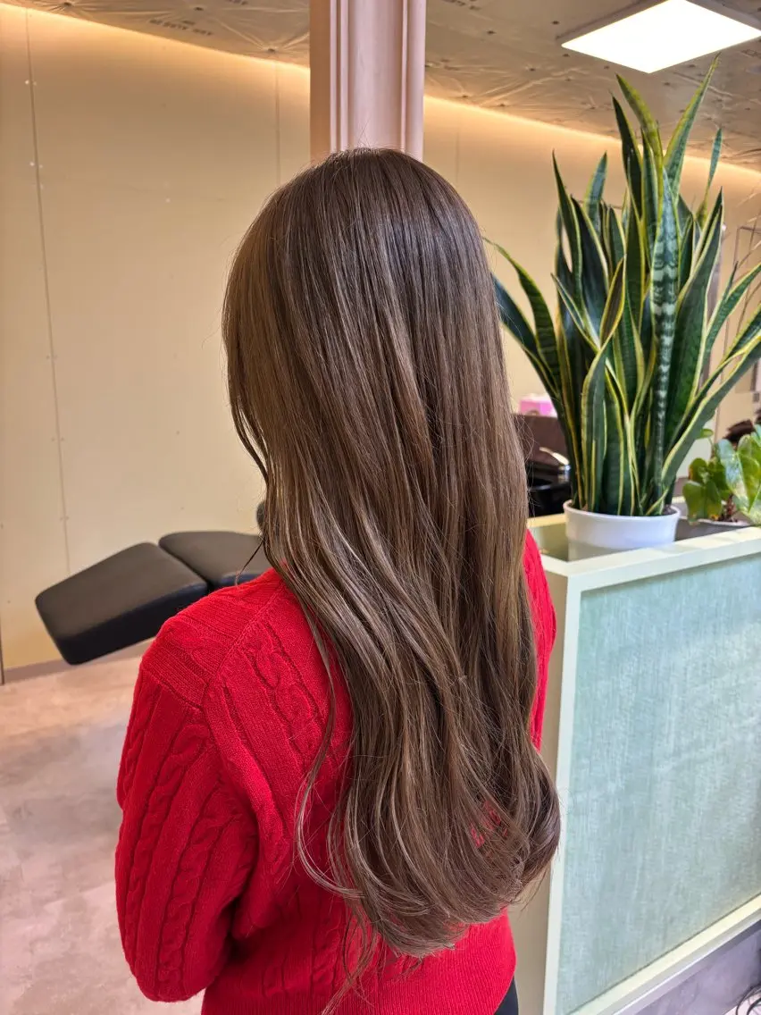 セミロング カット ヘアカラー トリートメント 竹田 佳奈のヘアスタイル