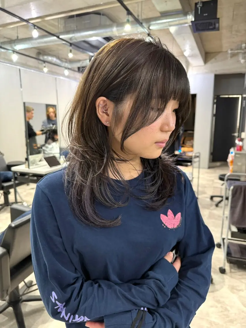 セミロング カラー カット ヘアカラー 【neo.】 Mahoのヘアスタイル