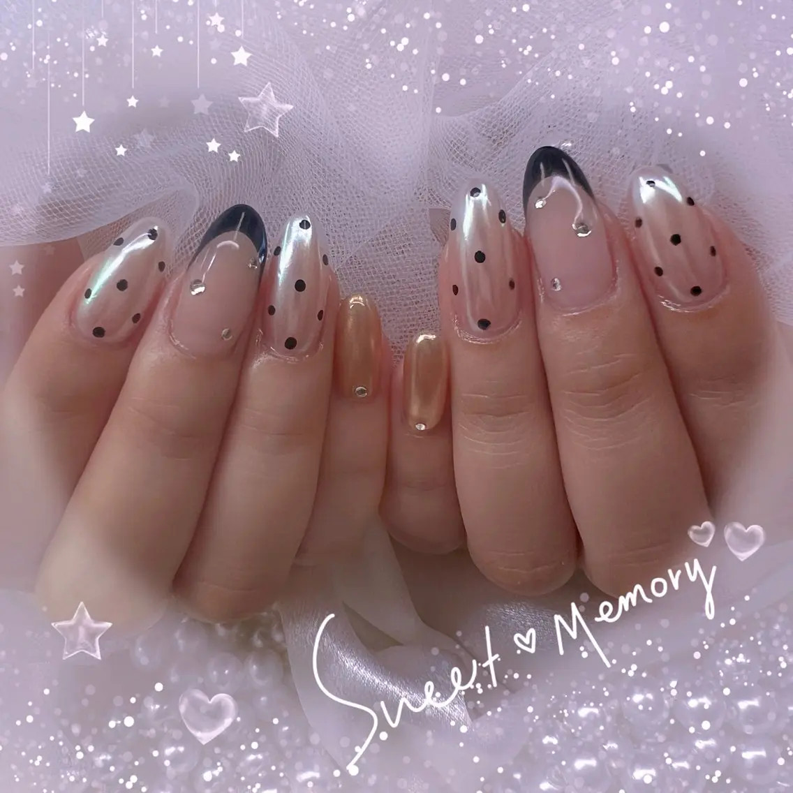 ネイル チークネイル フレンチネイル ガーリー ガラスフレンチ グラデーション ハンドネイル Chill Nailsalonのネイルデザイン