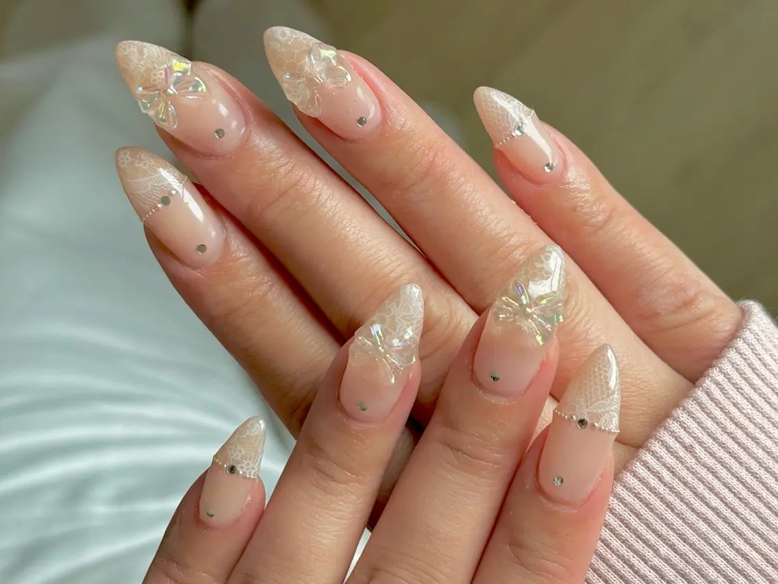 ネイル レース ワンホンネイル ハンドネイル epanouir mihoのネイルデザイン