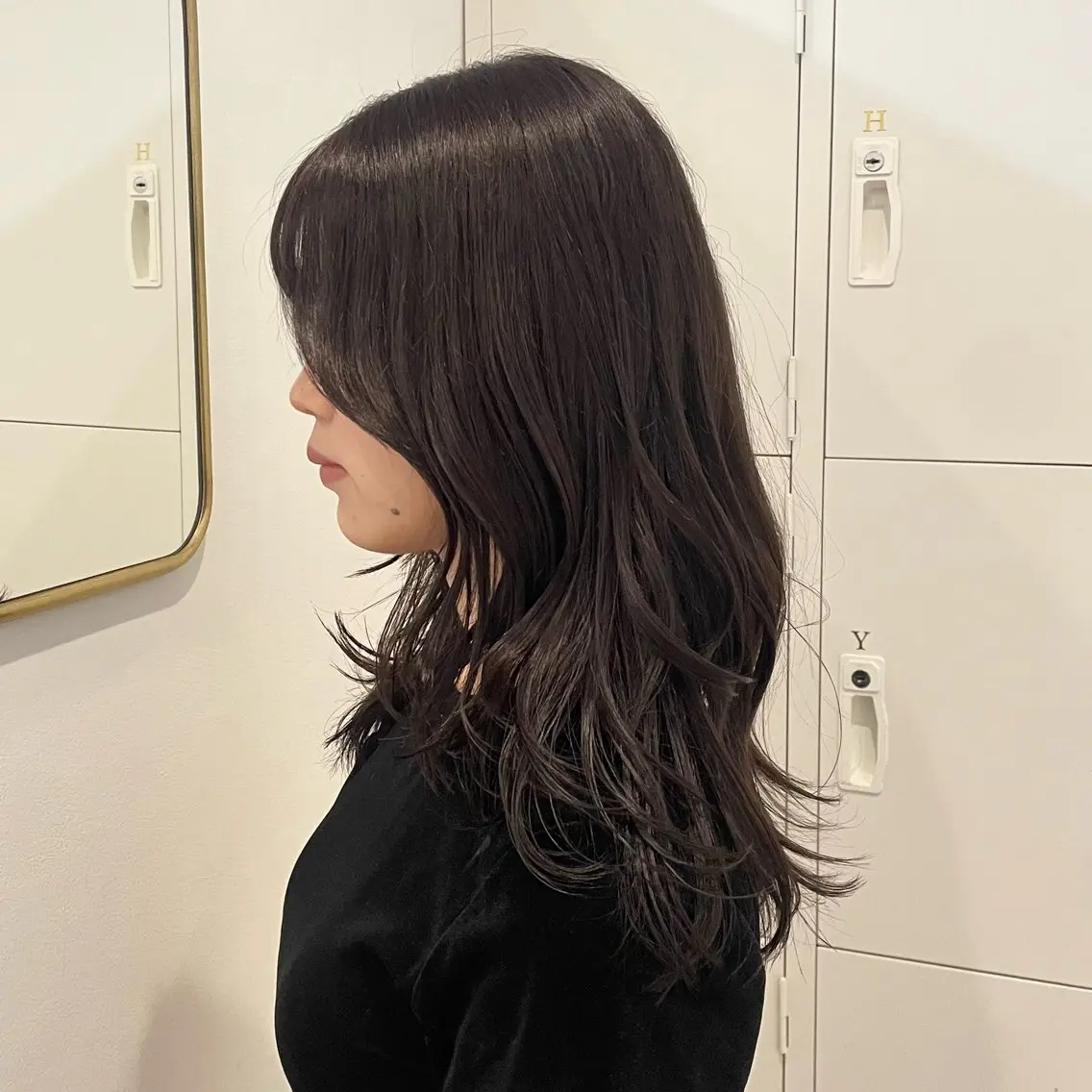 ミディアム カラー カット ヘアカラー トリートメント canon/レイヤー /透明感カラーのヘアスタイル