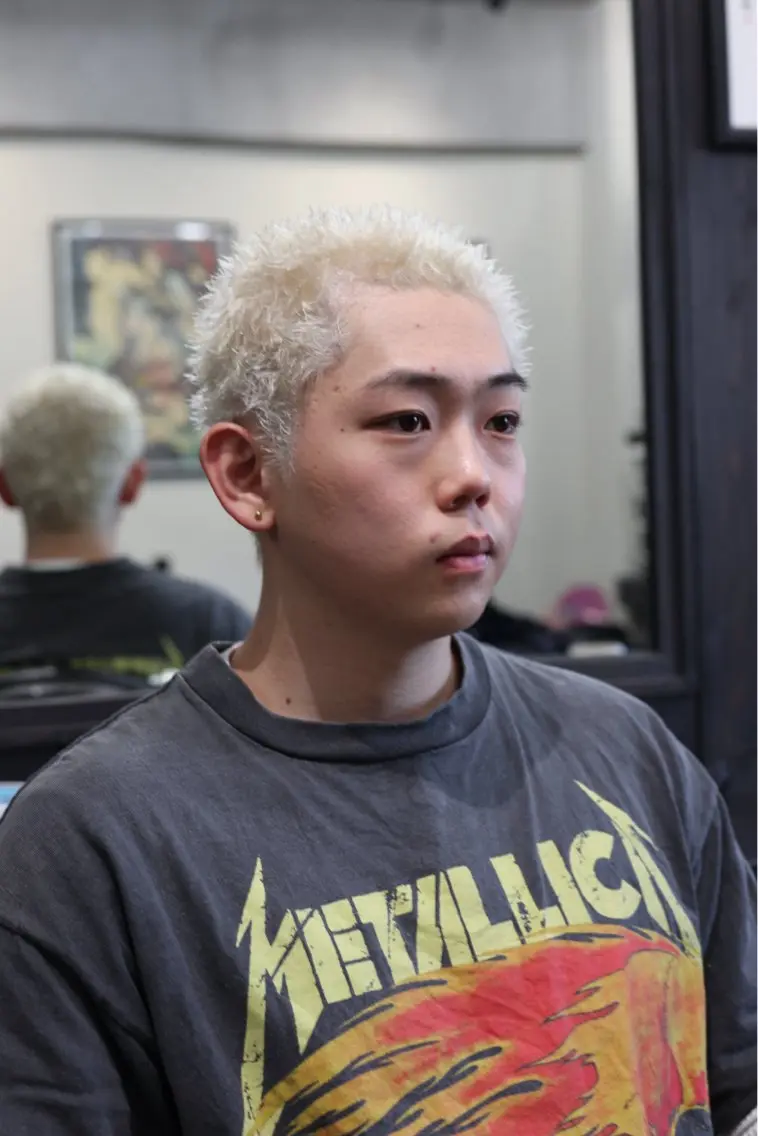 ショート カラー パーマ メンズ カット ヘアカラー パーマ 💈メンズ/パーマ 💈中目黒/谷のヘアスタイル