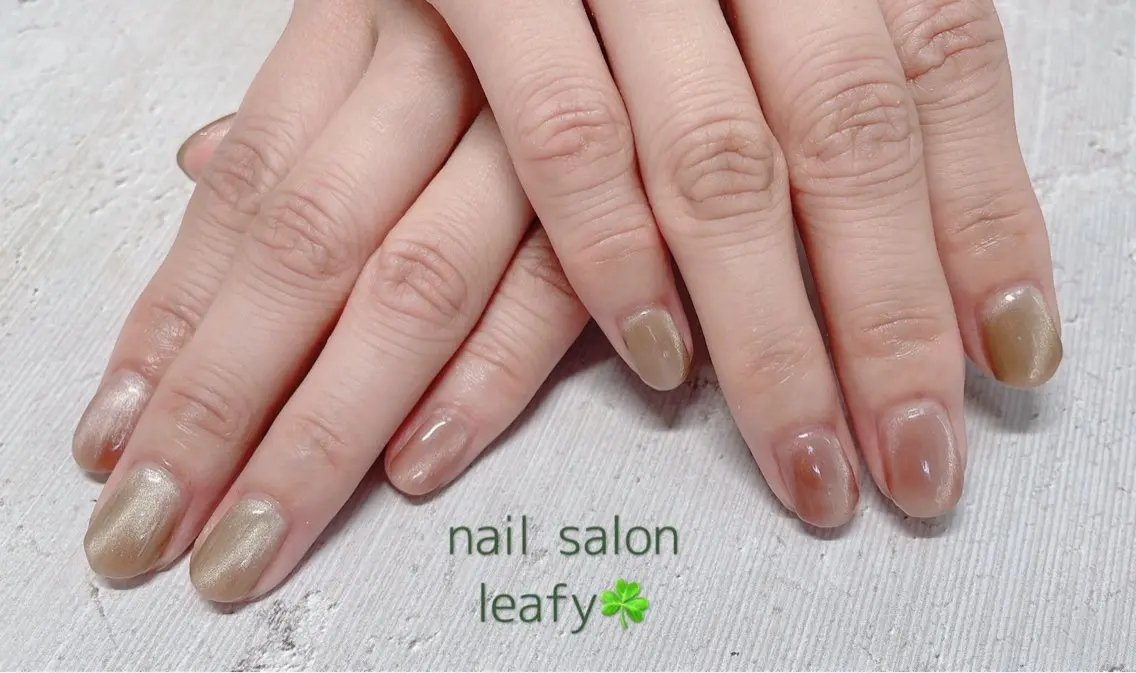 ネイル マグネットネイル ネイルサロン leafyのネイルデザイン