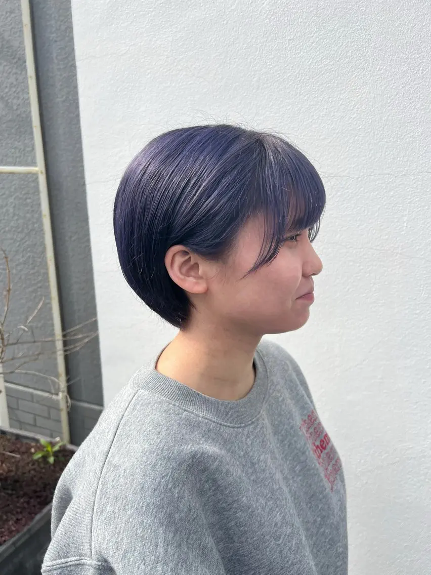 ショート カラー ヘアカラー ROZAgerme 落海一花🦋のヘアスタイル