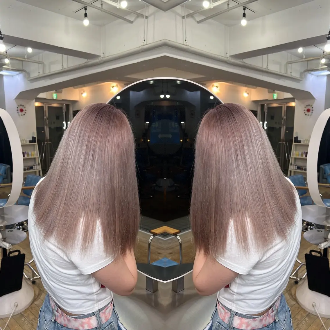 ◉全頭ブリーチダブルカラー+前髪カット+うる艶トリートメント◉の写真