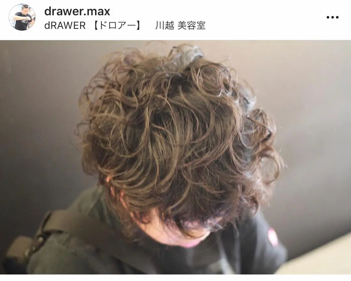 ミディアム パーマ メンズ キッズ ミディアムパーマ メンズパーマ 矢島 真樹のヘアスタイル