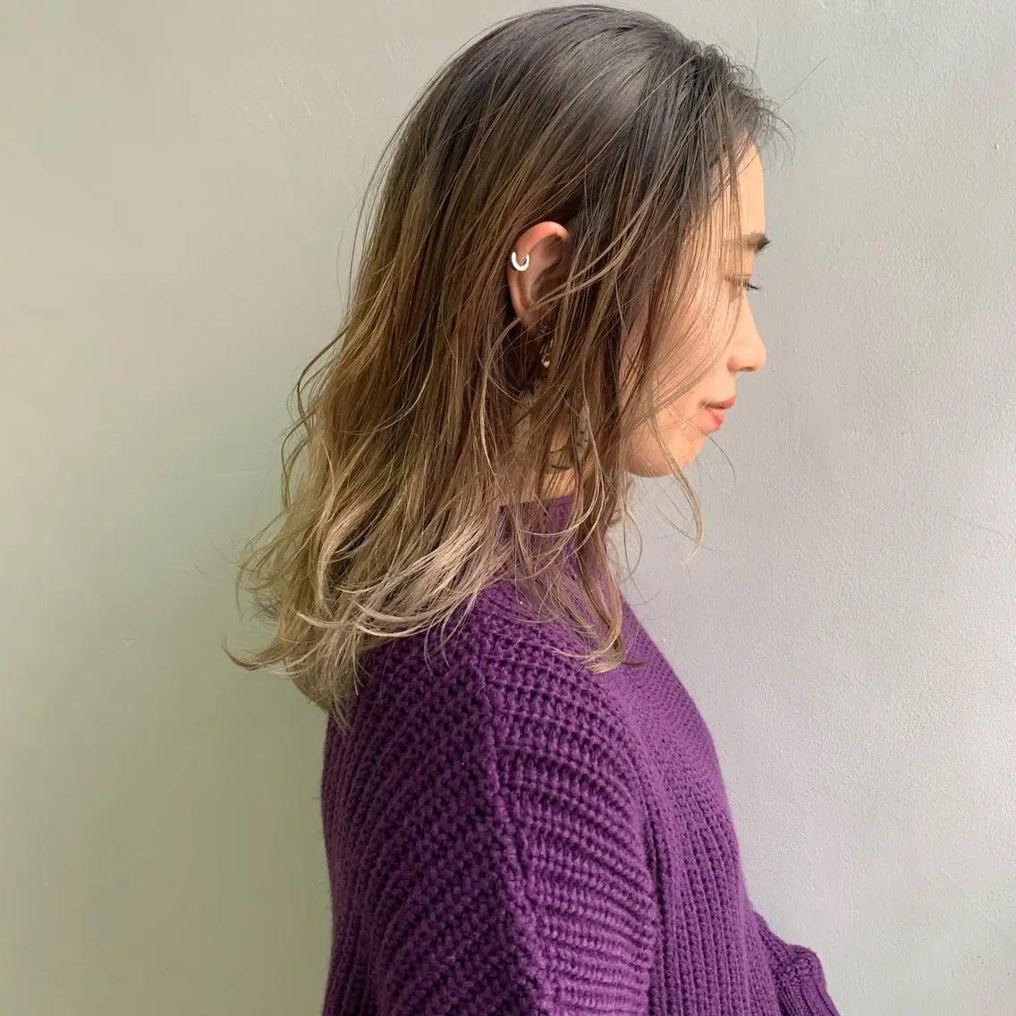 セミロング カラー ブリーチ グラデーションカラー カット ヘアカラー トリートメント 是非可愛くさせて ください🩷sakiのヘアスタイル