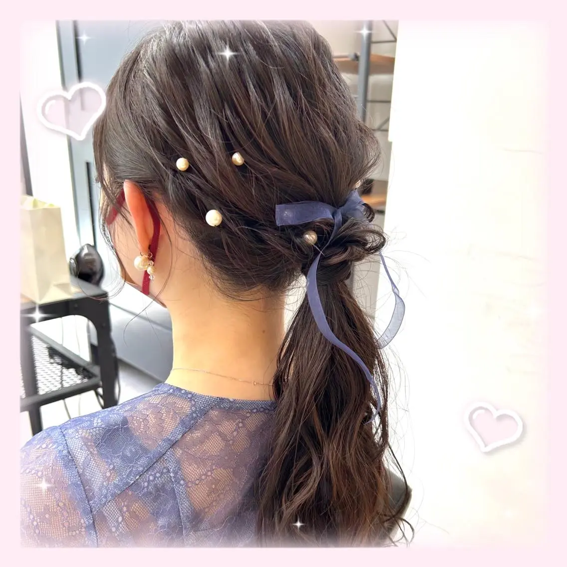 💐結婚式などにオススメお呼ばれヘアアレンジ💐の写真