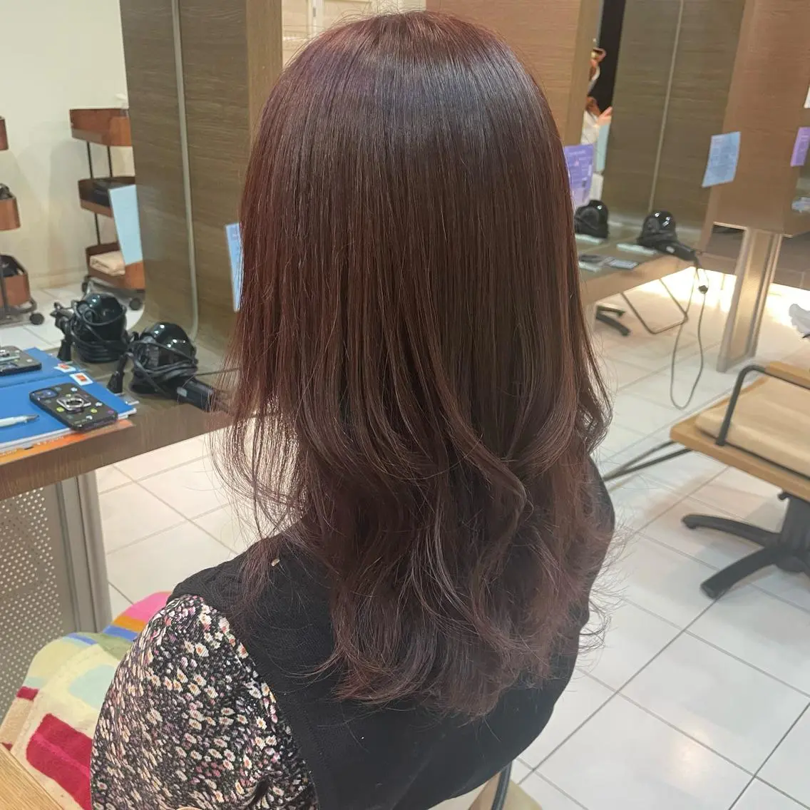 セミロング カラー ブラウンカラー 透明感カラー/ 寺田千雅子のヘアスタイル