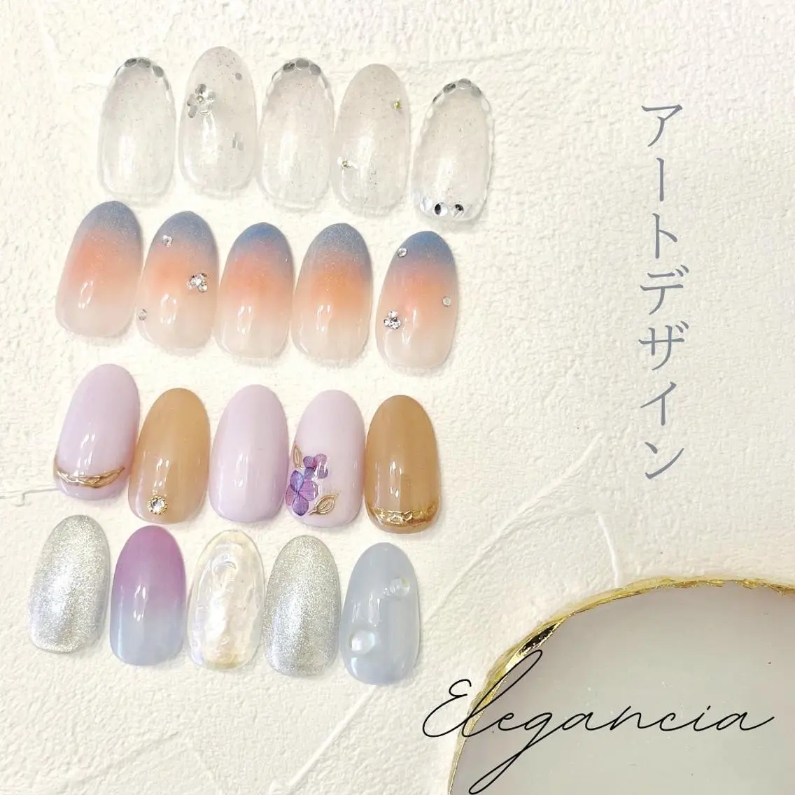 カラー ネイル ハンドネイル Elegancia. Hiromiのネイルデザイン