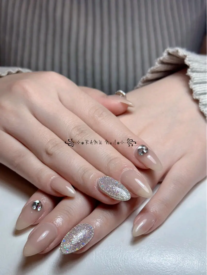 ネイル 韓国ネイル 冬ネイル ハンドネイル RAMU Nail 恵比寿店のネイルデザイン