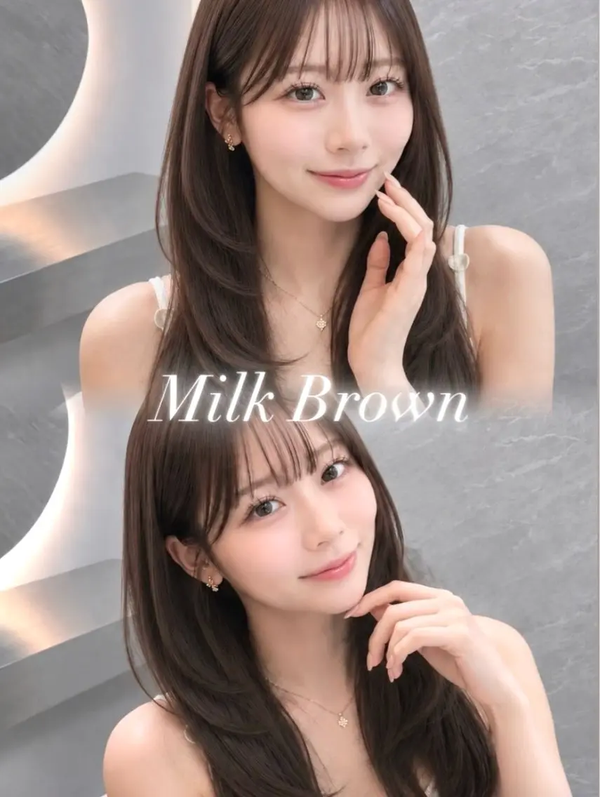 セミロング カラー ヘアアレンジ 黒髪 ブルーカラー ブルーブラック ブラウンカラー 透明感カラー ヘアカラー 🖤kana韓国ヘア 艶髪カラー特化🖤のヘアスタイル