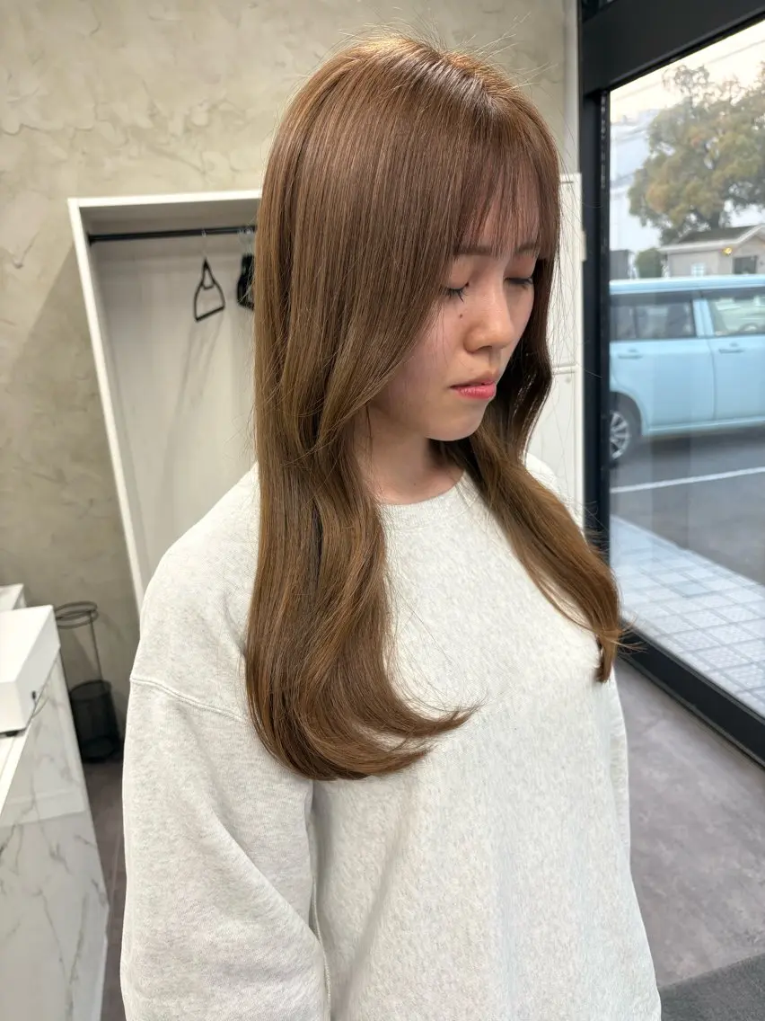 ロング カラー ベージュカラー 高久 翔大のヘアスタイル