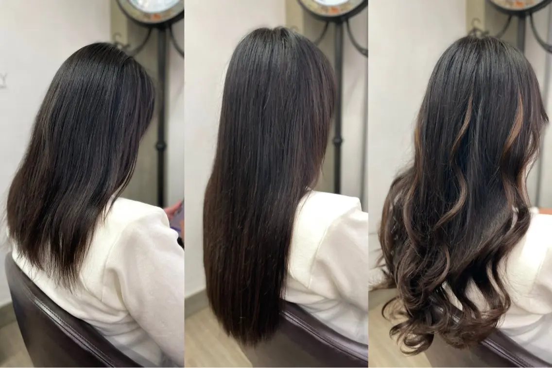 ロング プルエクステ エクステ プルエクステ界隈 ハイトーン/カツオ✨のヘアスタイル