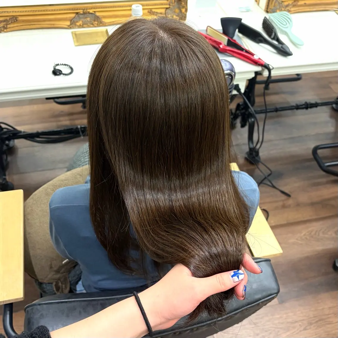 セミロング カラー ベージュカラー ブラウンカラー フォギーベージュ ツヤ髪✨髪質 改善 渋谷 サワのヘアスタイル