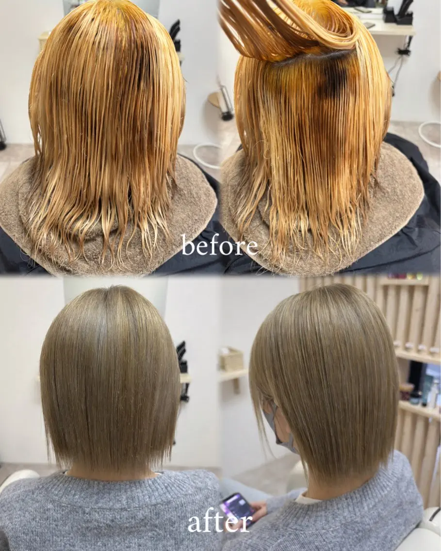 ショート カラー ブリーチ カット ヘアカラー トリートメント akane/大和田 駅/ Garanceのヘアスタイル