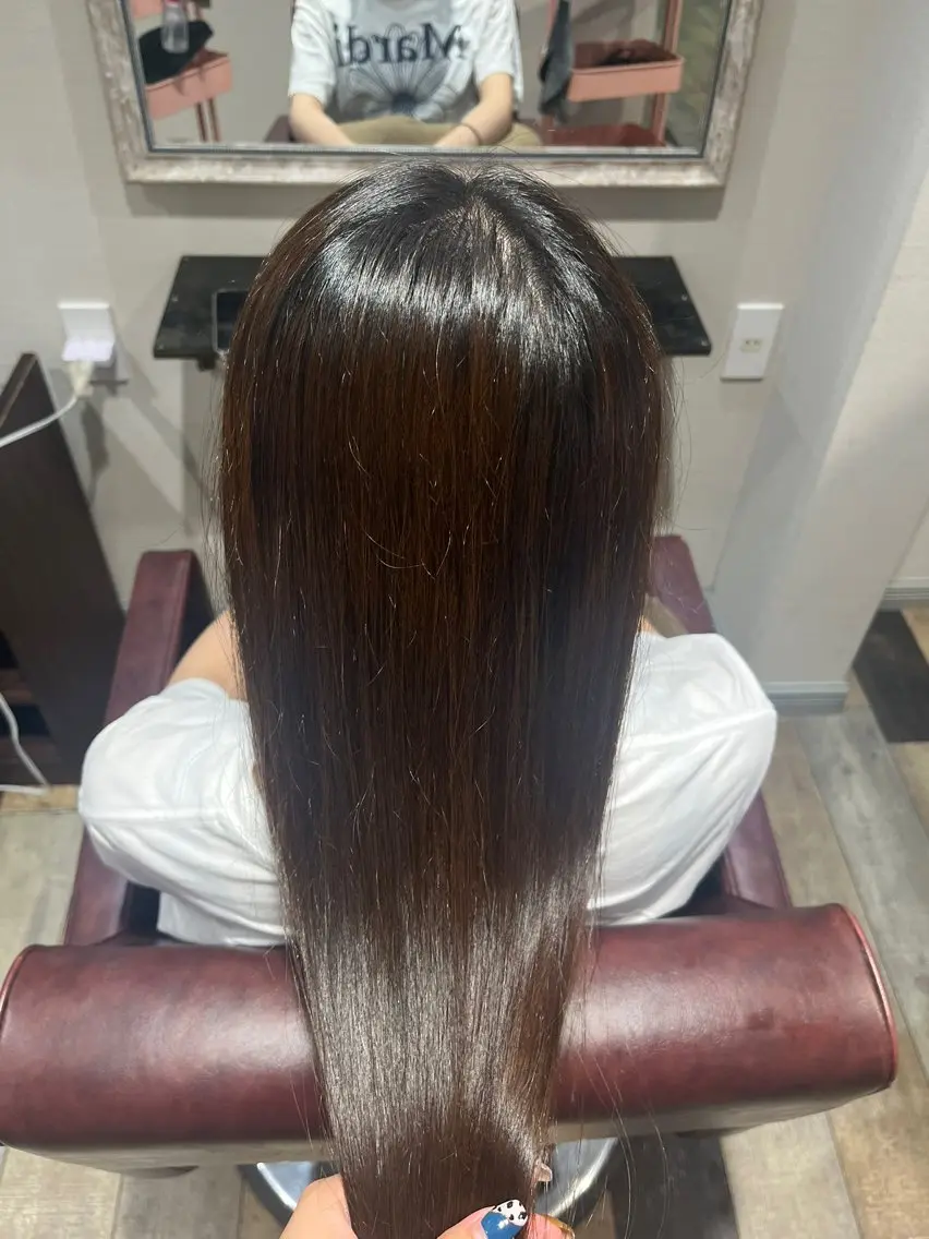 ロング カラー 縮毛矯正 トリートメント 艶カラー/ 縮毛矯正/いくの👒のヘアスタイル
