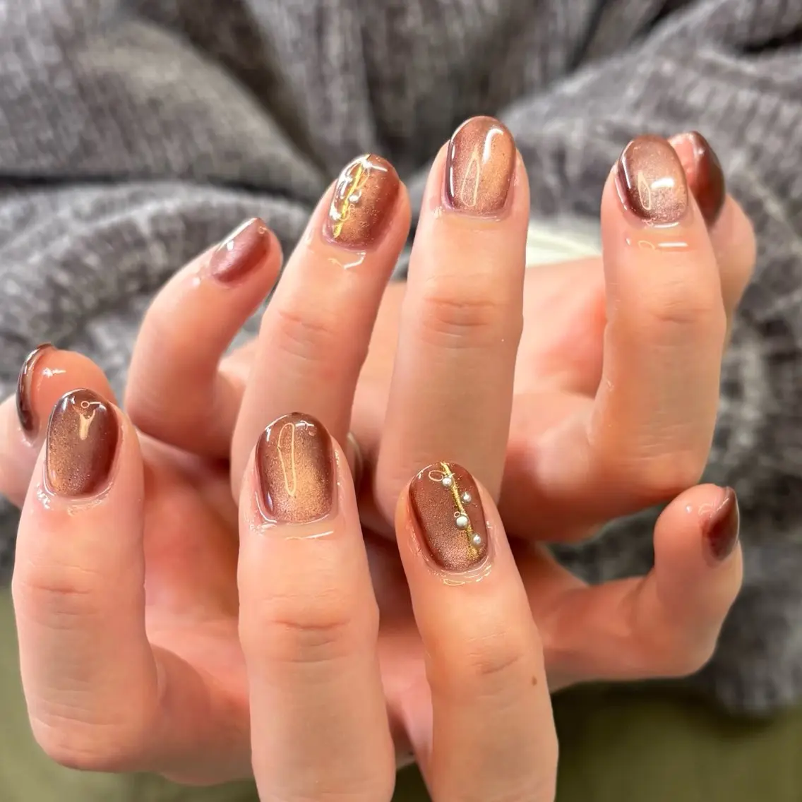 ネイル マグネットネイル ハンドネイル nails 🎀meのネイルデザイン