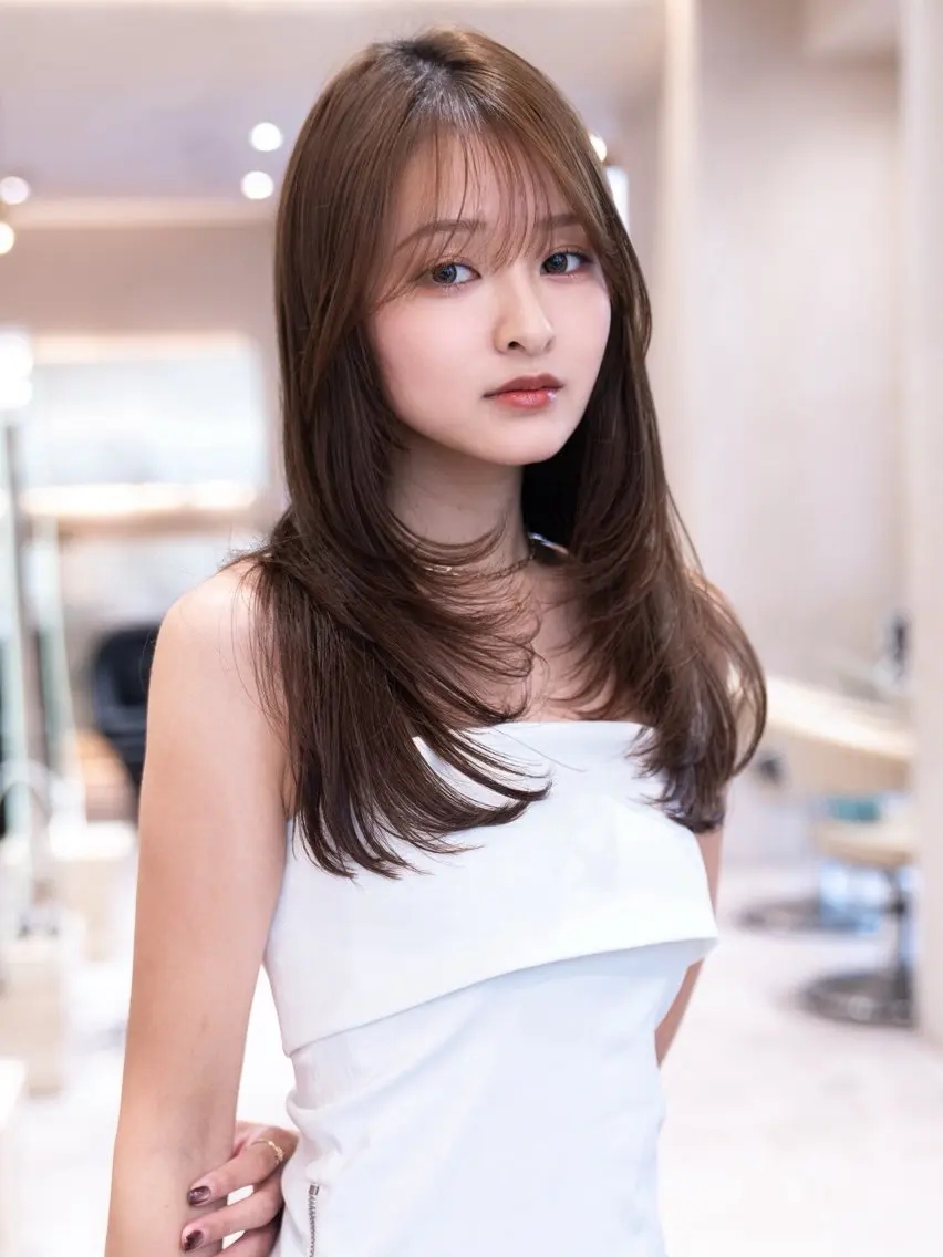 セミロング カラー カット ヘアカラー トリートメント 渋谷🎀透明感カラー レイヤー/mikuのヘアスタイル