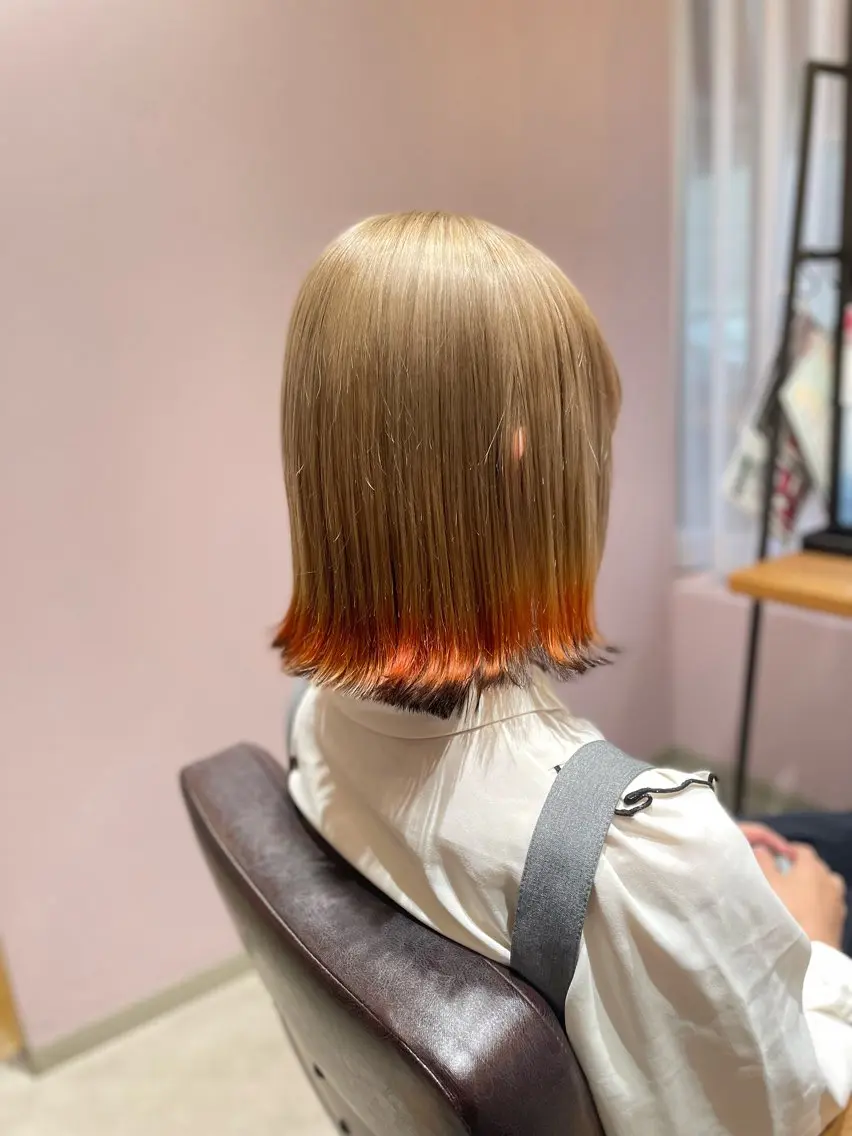 ミディアム カラー デザインカラー カット ヘアカラー トリートメント 山本 純平のヘアスタイル