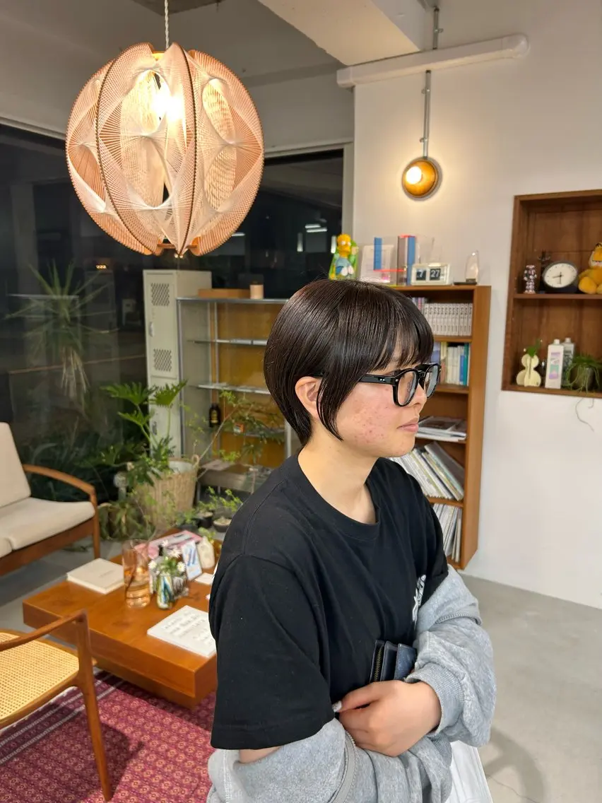 ショート 丸みショート ショートヘア 藤原 あかりのヘアスタイル